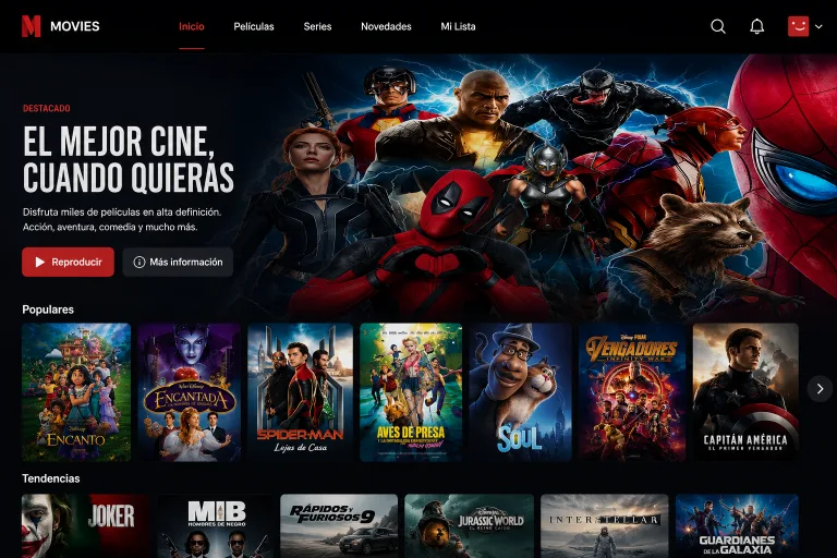 M Movies: Plataforma de Streaming de Entretenimiento