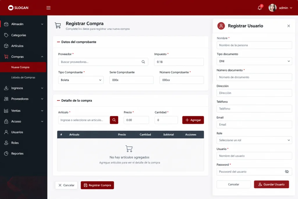 Sistema de Gestión Comercial y Almacén (Rediseño UI/UX)