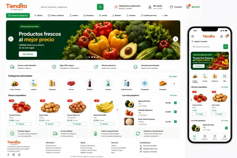 Tiendita: E-commerce de productos frescos